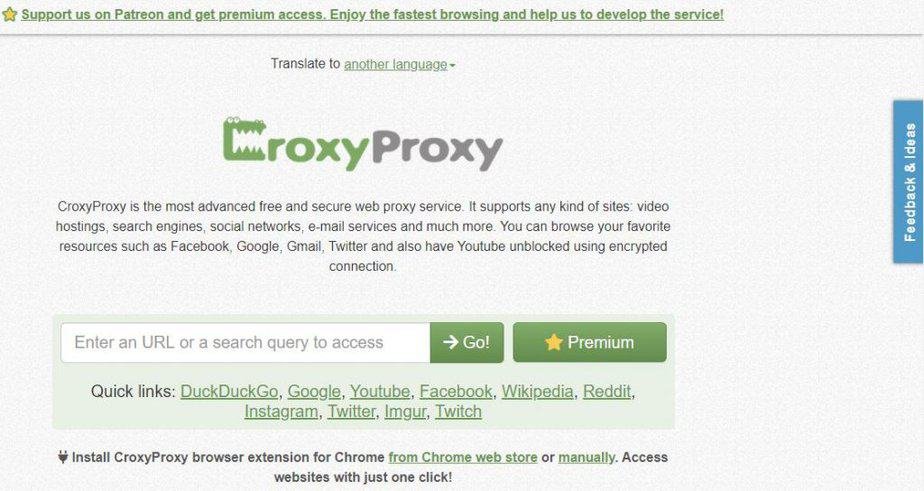CroxyProxy unlock YouTube