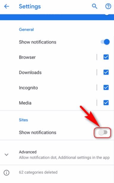 disable notifications in Chrome