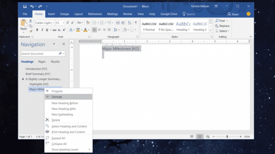 How to Edit Multiple Header Levels in MS Word